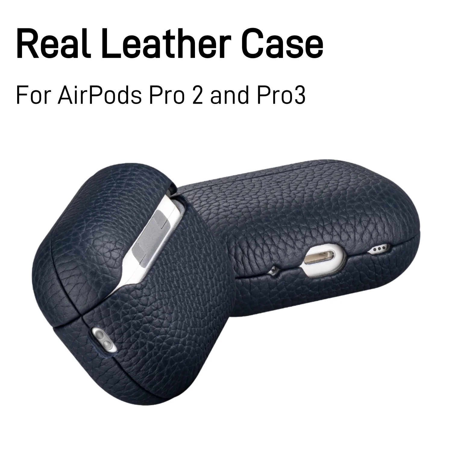 Real Leather Case For AirPods Pro 3 Pro 2 Business Earphone Cases For AirPods Pro 3 Generation Cover Headset Shell MagSafe Case