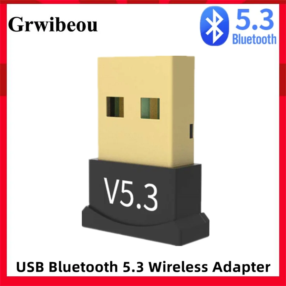 

USB Bluetooth 5.3 Adapter Transmitter Wireless USB Bluetooth 5.1 Dongle Adapter for PC Laptop Wireless Speaker Audio Receiver