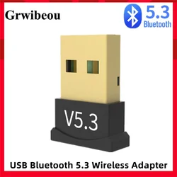 USB Bluetooth 5.3 Adapter Transmitter Wireless USB Bluetooth 5.1 Dongle Adapter for PC Laptop Wireless Speaker Audio Receiver
