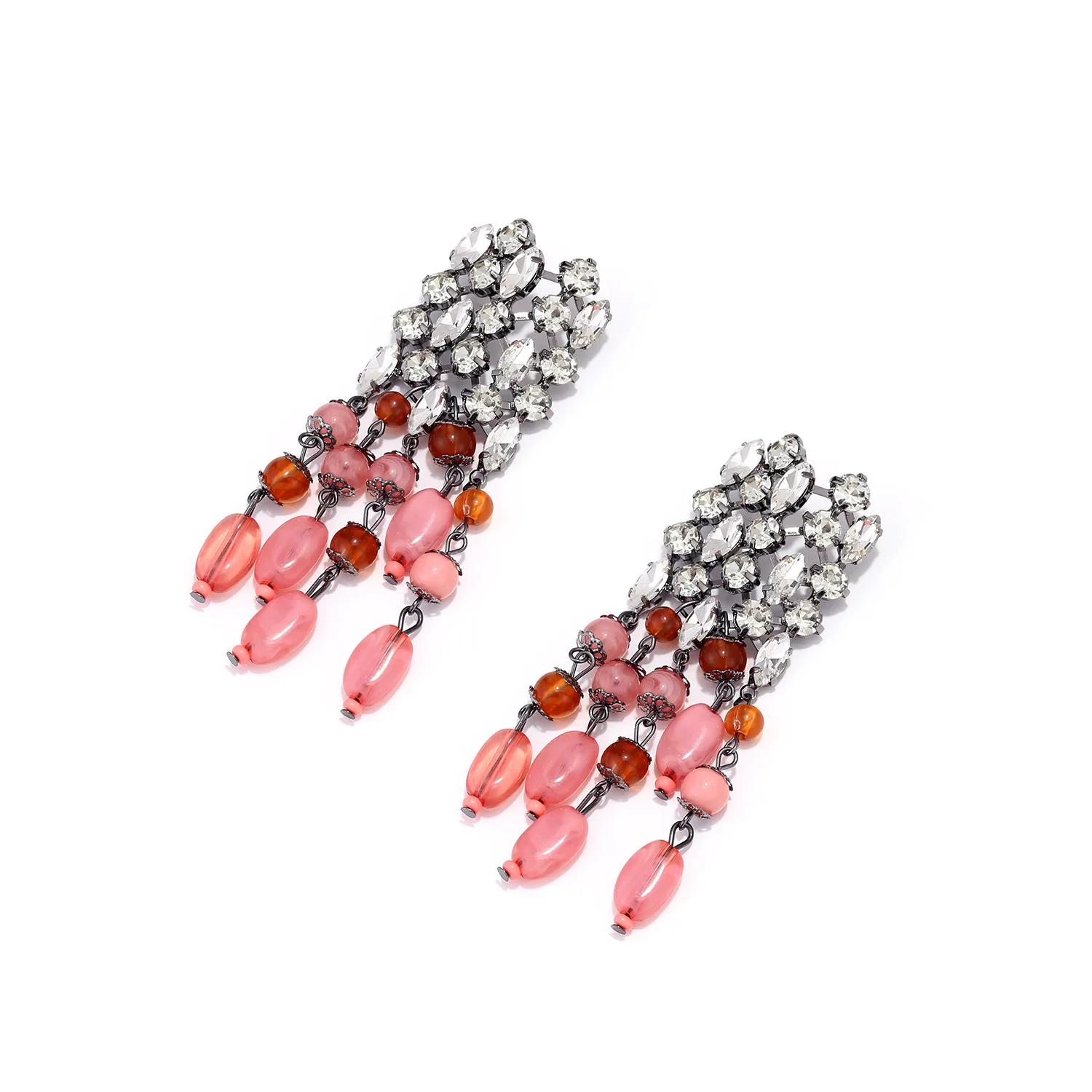 DIGADAGU Alloy Rhinestone Tassel Dangle Earrings New Luxury Vintage Earrings Women Daily Jewelry Accessories ZAA view 4