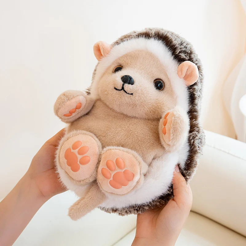 10-30cm Fun Cute Flip-over Hedgehog Plush Doll Pillow Bag Pendant Round Sheep Animal Stuffed Toy Home Decor Gift For Children