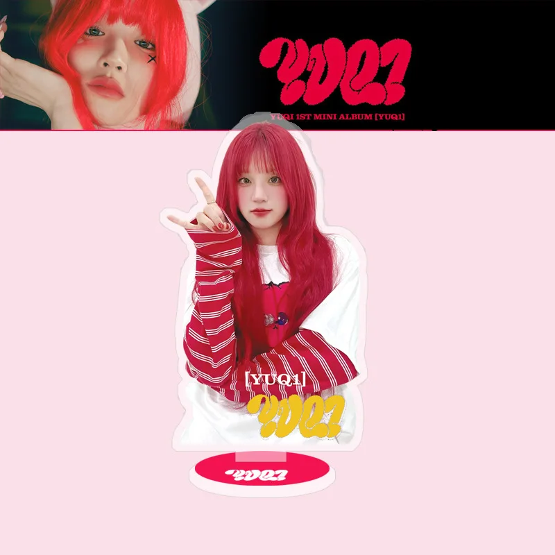 KPOP (G)I-DLE YUQI MINI Album Acrylic Double-sided Standing Plate Song Yuqi Concept Desktop Ornament Fans Collection Gifts