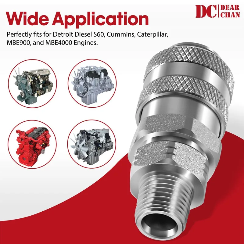 ONI581T Fuel System Coupler Fitting, For Connection to 'Compu-Check' Quick Connect Fitting, Fit for Detroit Diesel S60 Engines