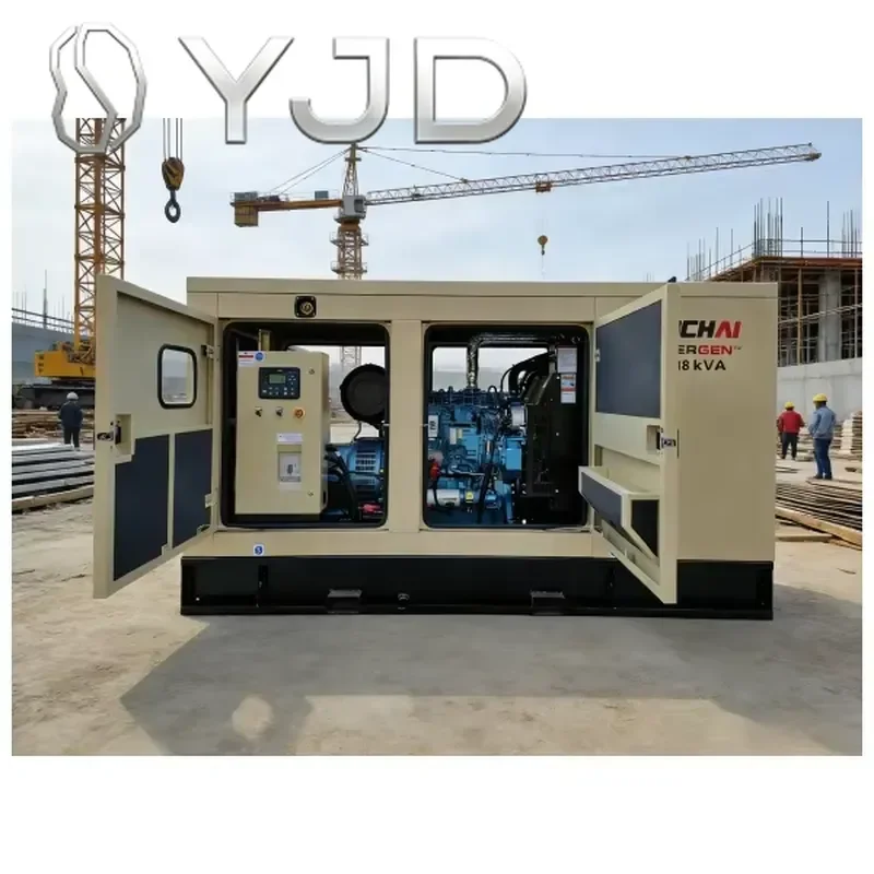 YJD Silent Open Frame 24kW 30kVA 40kW 50kVA Diesel Generators Remote Control ATS 60/50Hz 1800 RPM Super Quiet 70dB Global Power