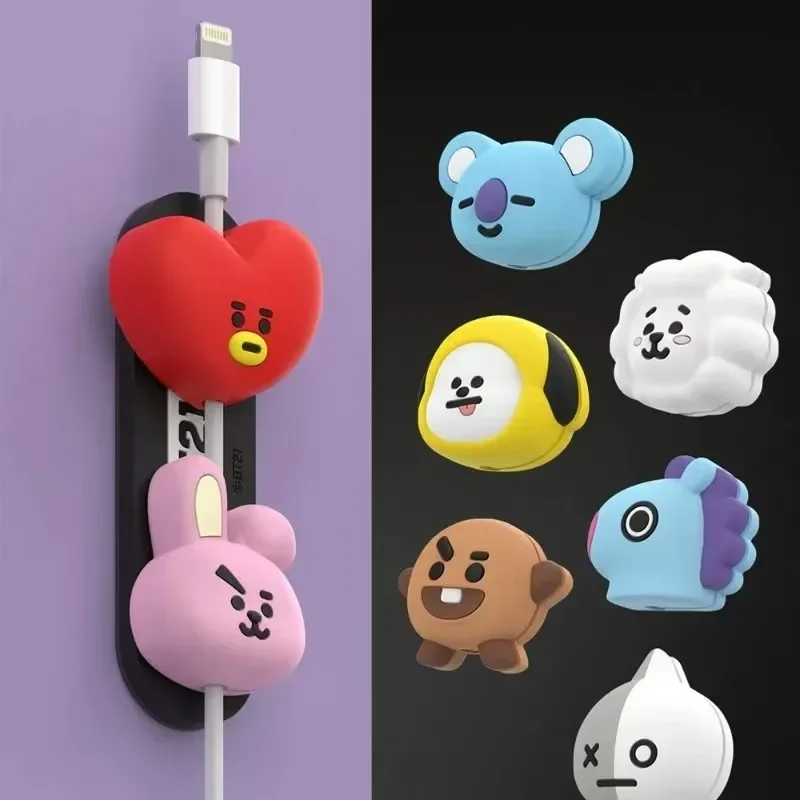 Anime TATA COOKY Magnetic Data Cable Protective Cover 4 IN1universal Charging Cable Cover Against Breakage Joint Damage