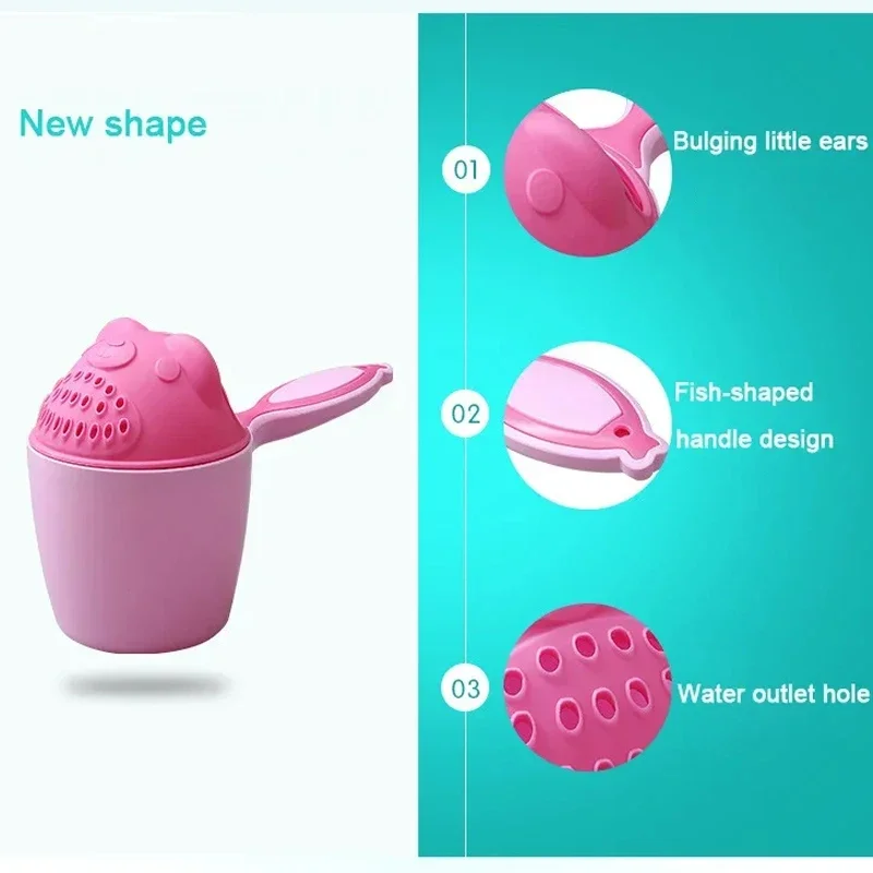 Bebê shampoo copo bonito dos desenhos animados urso toddle chuveiro colheres multifunções crianças escova de dentes copo cabeça chuveiro lavagem cabelo copo banho ferramenta