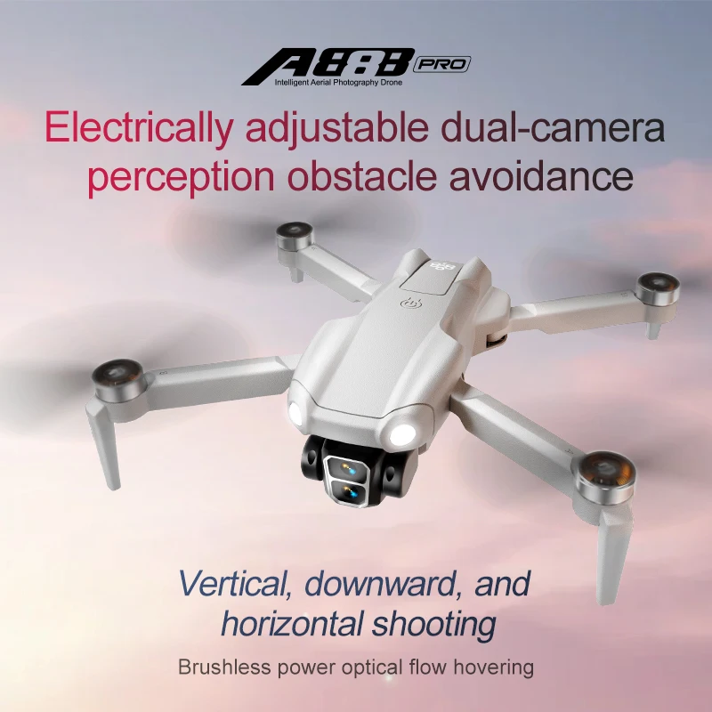 2025 NEW A888 RC Drone 4K Professinal dual Camera Aerial Brushless Light optical flow hover RC Quadcopter foldable Drone Toys
