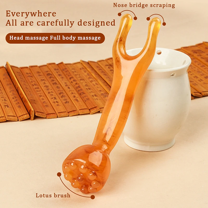 

Trigger Point Meridian Scraping Stick Eyes/Nose/Ears/Neck/Face Lotus Body Massager Stress Relief Relaxing Acupunctur Point Pen