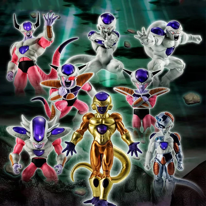 

8pcs Anime Fighting Form Freezer Statue Dragon Ball Z Figure Gk Freeza Action Figure Set Model Gift PVC Collection Ornament Toys