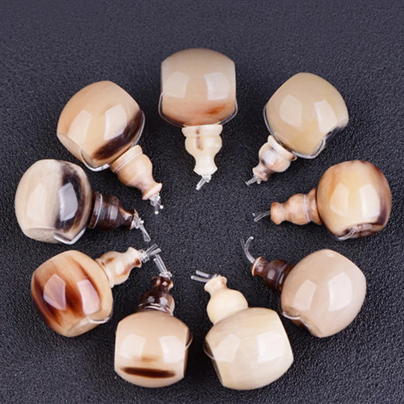 Tibetan-style natural yak horn three-way Buddha head, tower, Buddhist , prayer beads, bracelet, Vajra, star-moon b