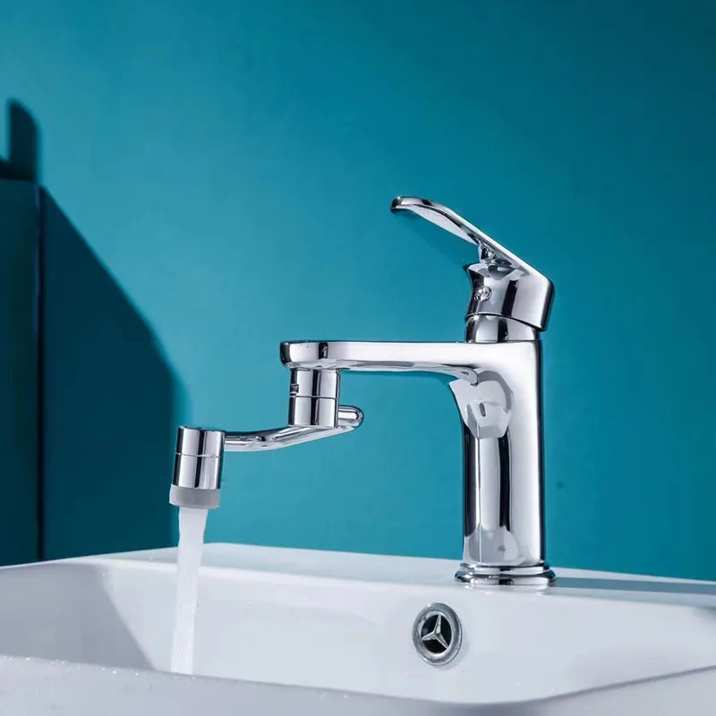 Versatile Faucet Extender with Extendable Mechanical Arm for Washing and Rinsing