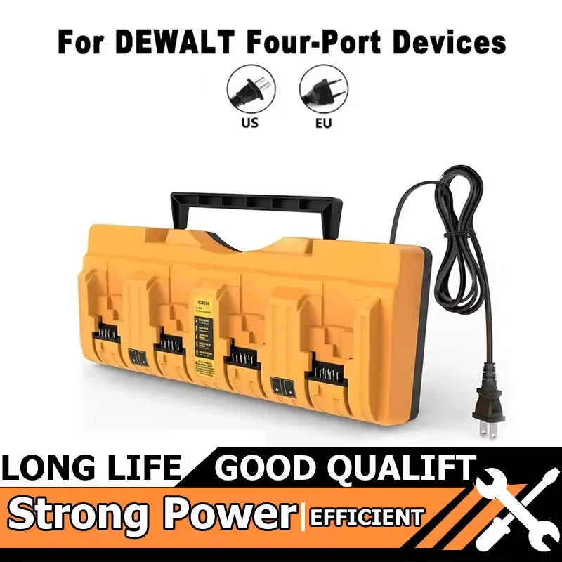 

DCB104 Rapid Charger for Dewalt 12V 20V Max Battery Chargers 4 Port with 2 USB Ports, DCB204 DCB205 DCB127 DCB105 For Dewalt
