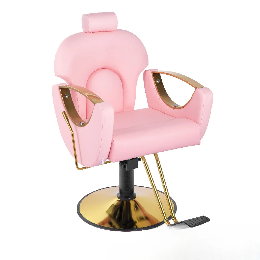 Hair salon chairs, gold beauty chairs