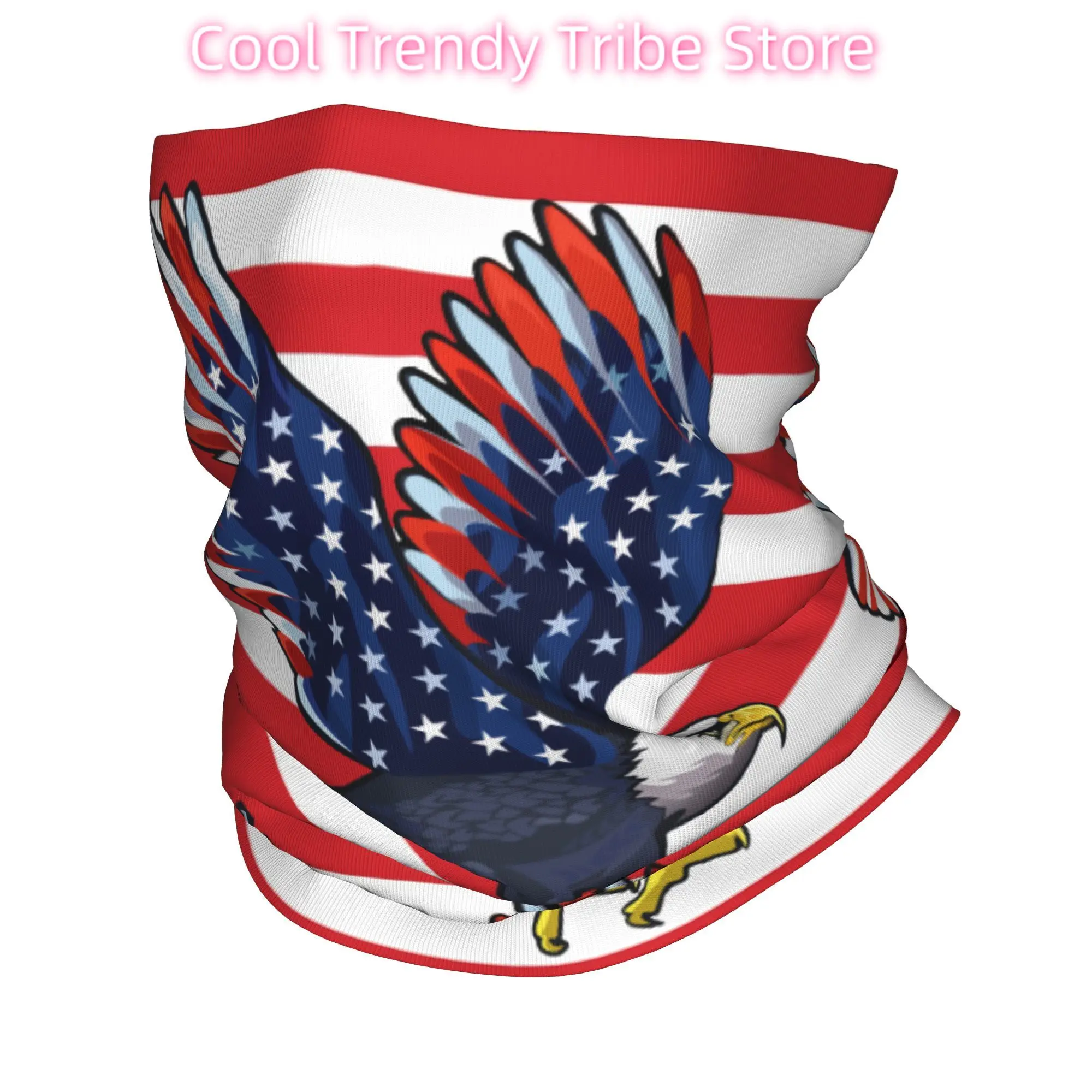 

Бандана с американским флагом США на заказ, теплый шарф для шеи для мужчин и женщин, зимний лыжный походный шарф, гетры, чехол для лица