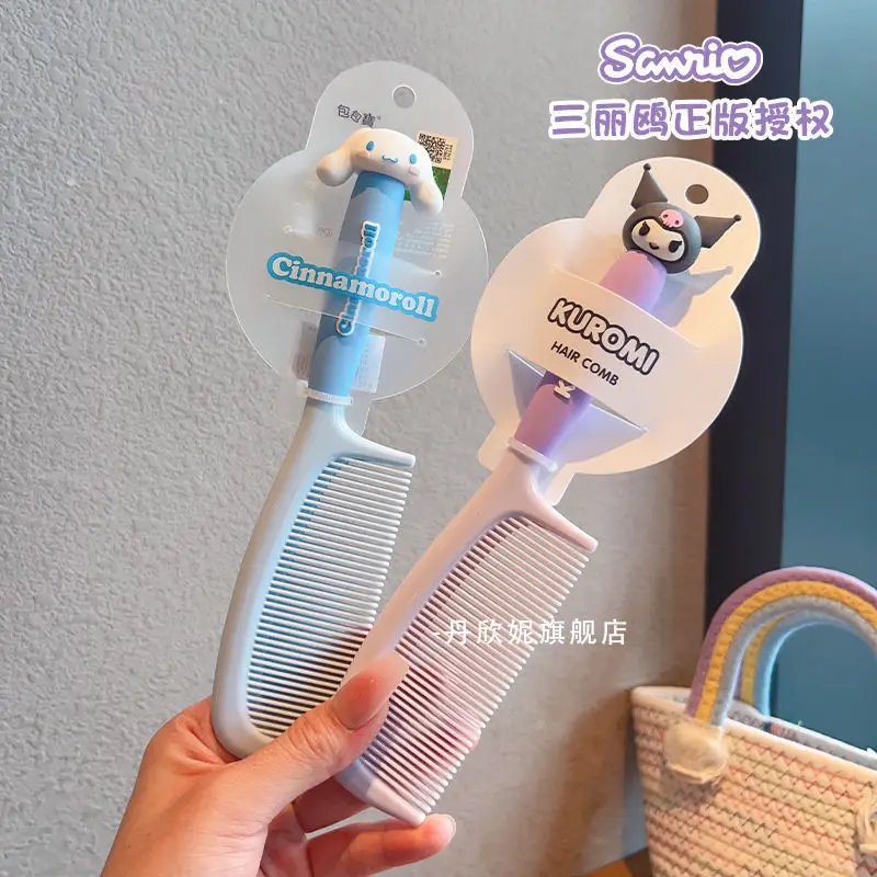مشط أزياء سانريو كورومي ماي ميلودي سينامورول اللطيف الكرتوني الذي لا يؤذي فروة الرأس، مشط ذيل حصان منزلي للفتيات
