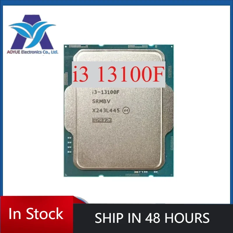 1pcs Perfect test Intel Core i3-13100F i3 13100F New CPU i3-13100F 3.4 GHz 4-Core 8-Thread 65W LGA 1700 but no fan