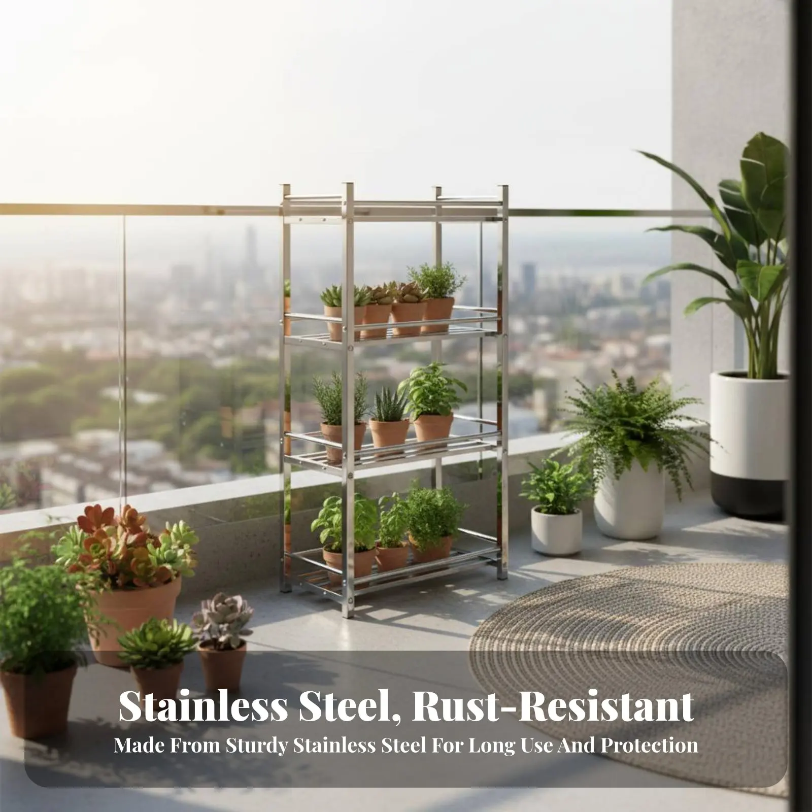 多層ポットラック-室内＆屋外用-植物スタンド-多層ディスプレイ-省スペース-ガーデナー、家の所有者、庭、寝室に最適