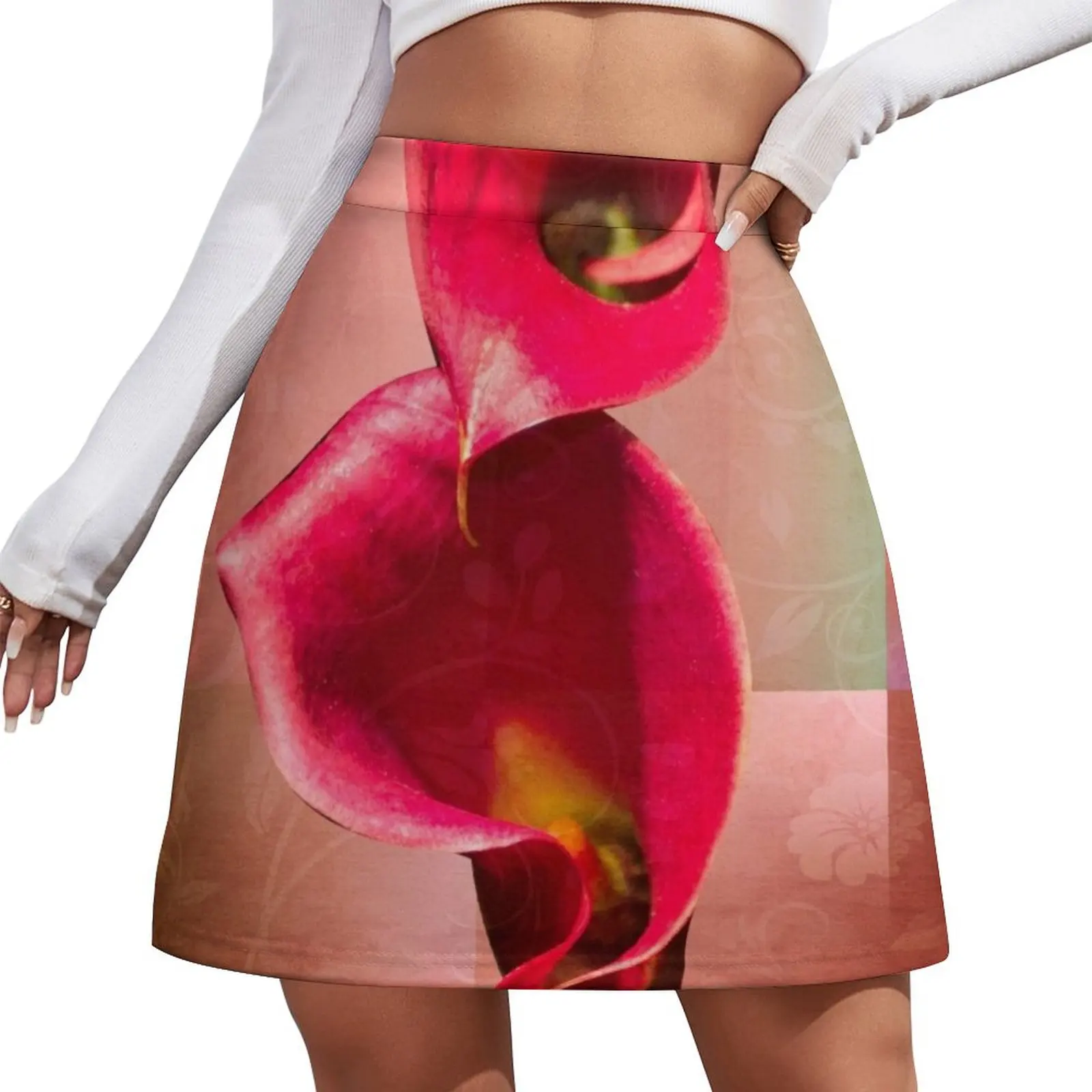 floral Mini Skirt 90s vintage clothes Women's skirt korean style clothing skirts for womens