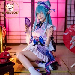 DUDU-SR Yumemizuki Mizuki Cosplay Costume Game Genshin Impact【S-2XL】Women Cute Dress Yumemizuki Plus Size