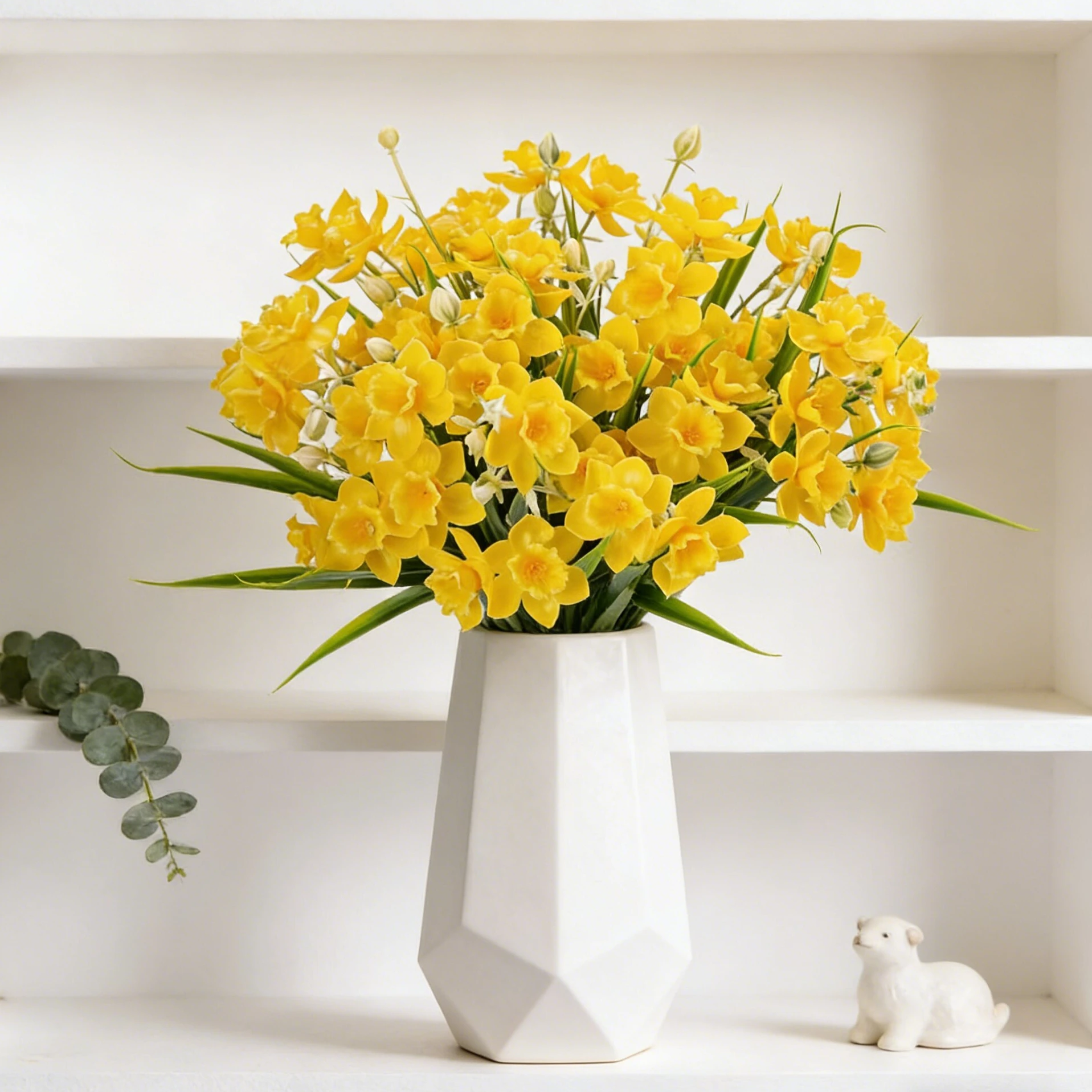 Künstliche Blumen Narzisse Seiden-Brautstrauß Hochzeitskranz Outdoor Garten Festival Heim Zimmer Vase Tisch DIY Geschenkbox Dekoration – Detail 8