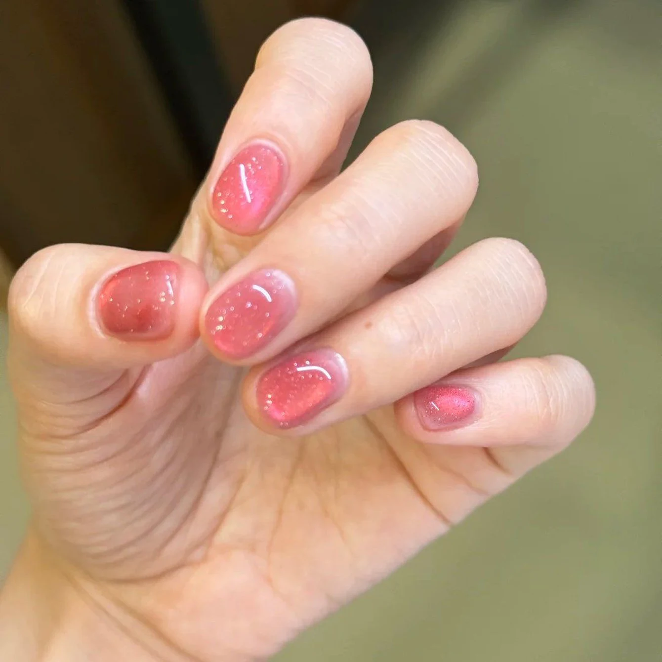 Nail Art Cat Eye Pink - Popularity Whitening Glitter Cat Eye Gel