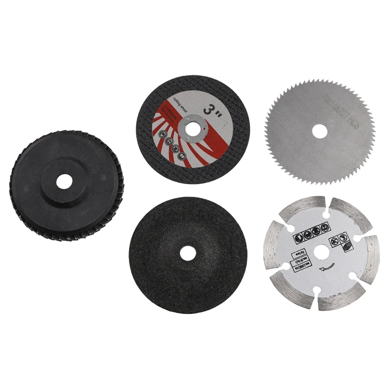 ABSJ-5PCS/Set disco de corte de 75Mm, muela de 3 pulgadas, piedra para carpintería, corte de mármol, hoja de sierra para amoladora angular