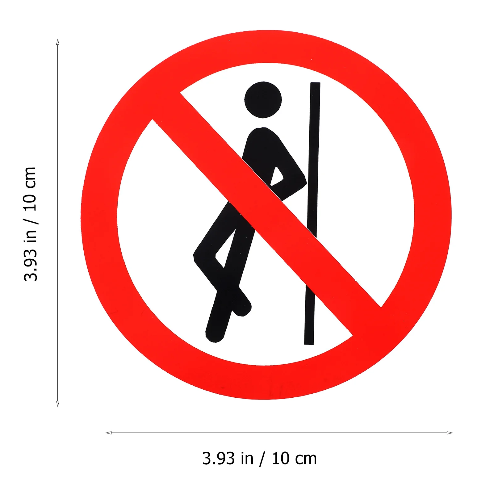 5 قطعة ملصقات علامة تحذير السلامة لا يميل شارات لاصقة مستديرة لورشة عمل مصنع الأسطح المعدنية الزجاجية دائم #4