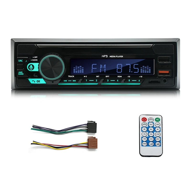 

1Set Car Bluetooth MP3 Player Multifunction Plug-In U Disk Car Radio With Multi-Color Function For Car