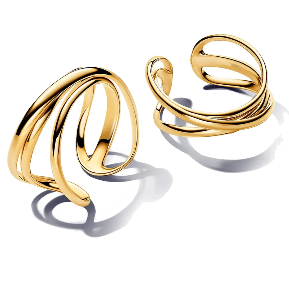 

Новое хит продаж, стерлинговое серебро 925 пробы, темпераментное золотое кольцо для похудения с открытым ртом, подходящее для оригинальных женских ювелирных изделий, подарки на вечеринку