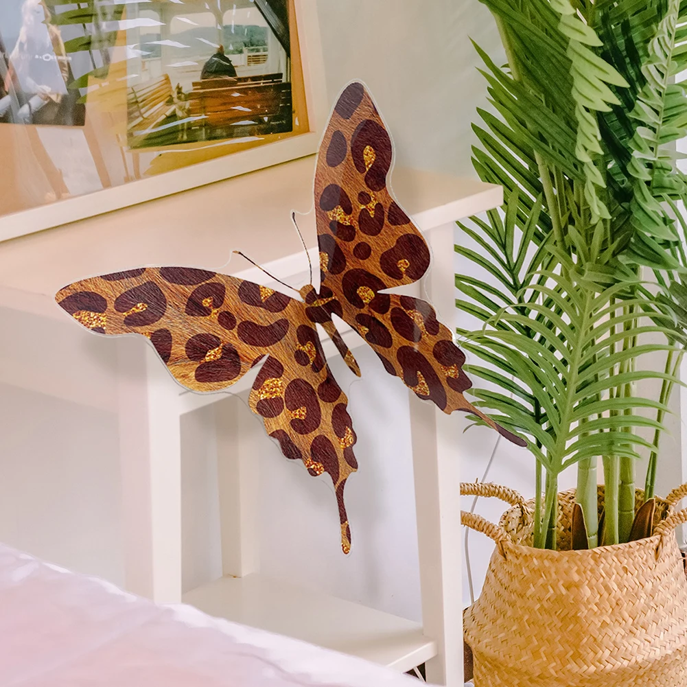 3D 40cm/34cm Large Size Butterfly-shape Wall Stickers For Living Room Bedroom Decorative Stickers Self-adhesive Vivid Color