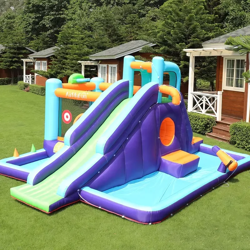 Commercial Grade PVC Inflatable Giant House Water Slide Combo Customizable Size for Outdoor Activities Parties Professional