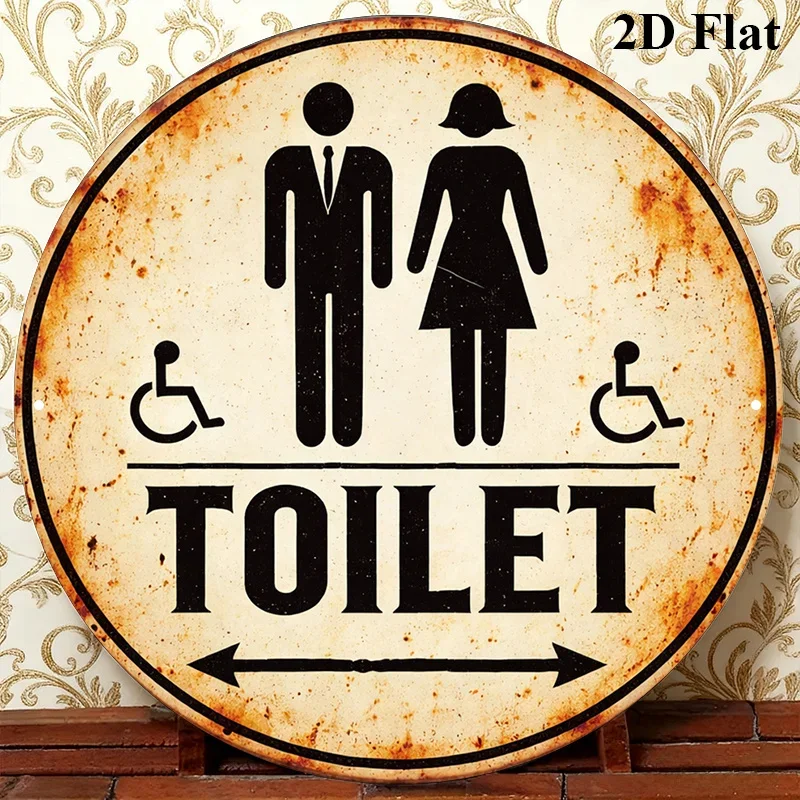 One item, a 8*8-inch round wooden signboard with a retro decorative plaque indicating 
