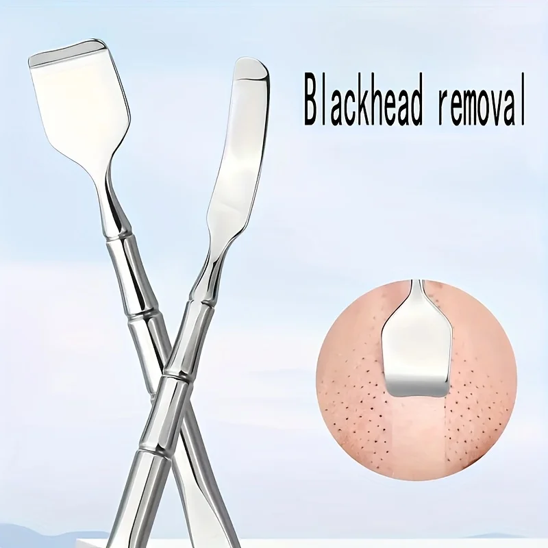 1Pcs Double-Ended Blackhead Remover: Facial Pore Cleanser, Exfoliator, and Massage Tool for Smooth Skin