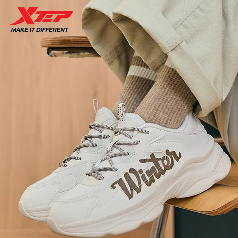 Buty Xtep Egg Roll Retro Damskie Zimowe Wytrzymałe Buty Sportowe Wygodne Modne Retro Sneakersy 976418320051 — zdjęcie 3