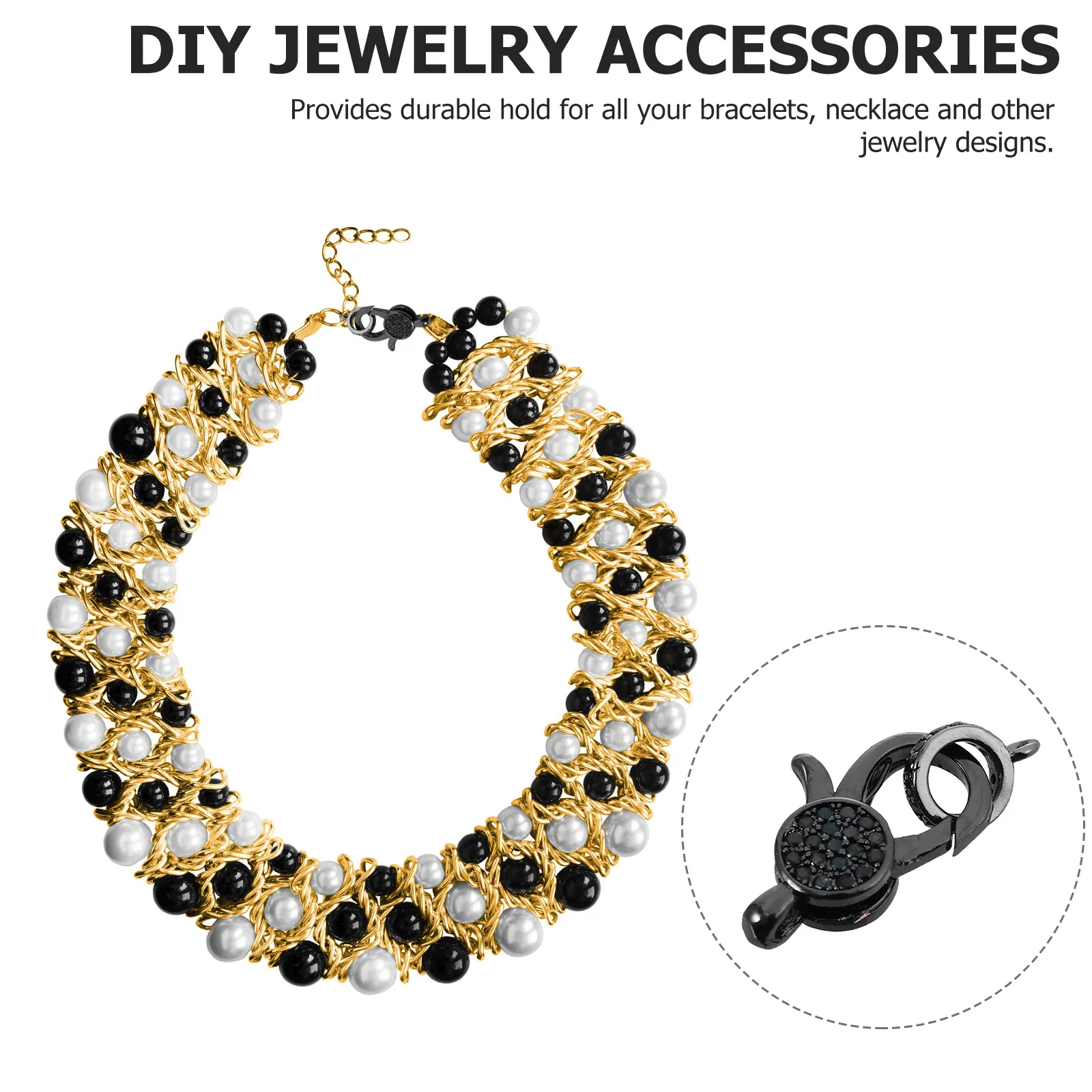 

2Pcs Lobster Claw Clasp Alloy Strong Bracelets Necklaces Connecting Buckle DIY Jewelry Accessories Connecting Lobster Clasp Tool