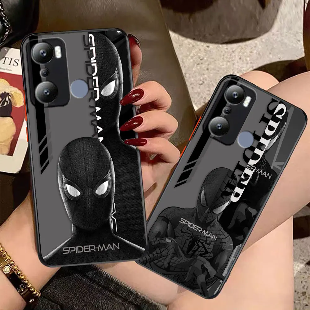 Matte Phone Case for infinix HOT 20I 12 12I 11 11S 10 10I 10S PLAY 9 8 Pro POVA 3 CAMON 15 Case Funda Shell Black Marvel Heroes