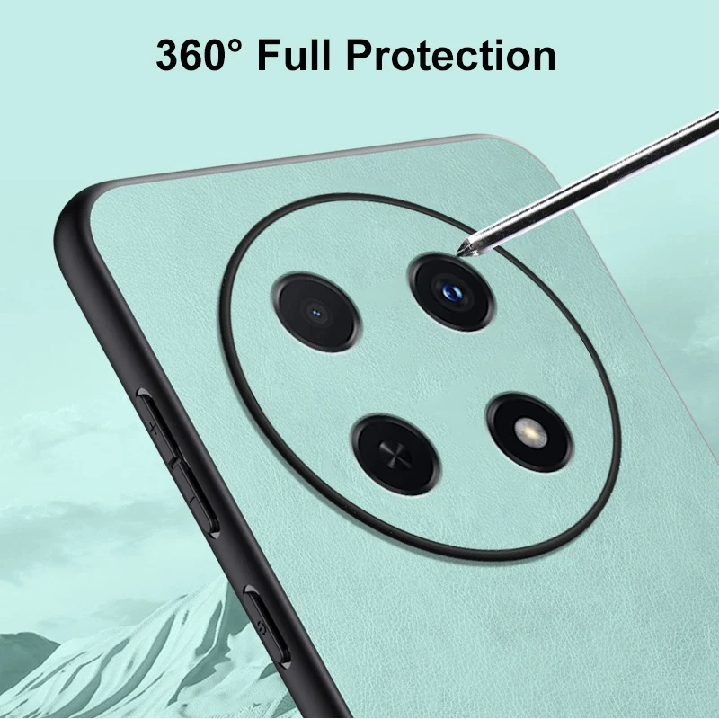 Luxury PU Leather Case For Huawei Nova 12i Back Cover Silicone Shockproof Full Protection Phone Case For Huawei Nova12 i Nova12i