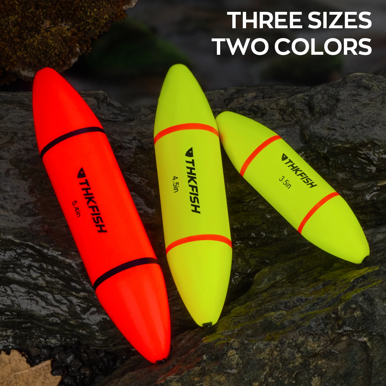 8pcs Weighten Fishing Floats 3.5in 4.5in 5.4in Fishing Catfish Bobbers Buoys Freshwater EVA Foam Sea Fishing Float Buoy