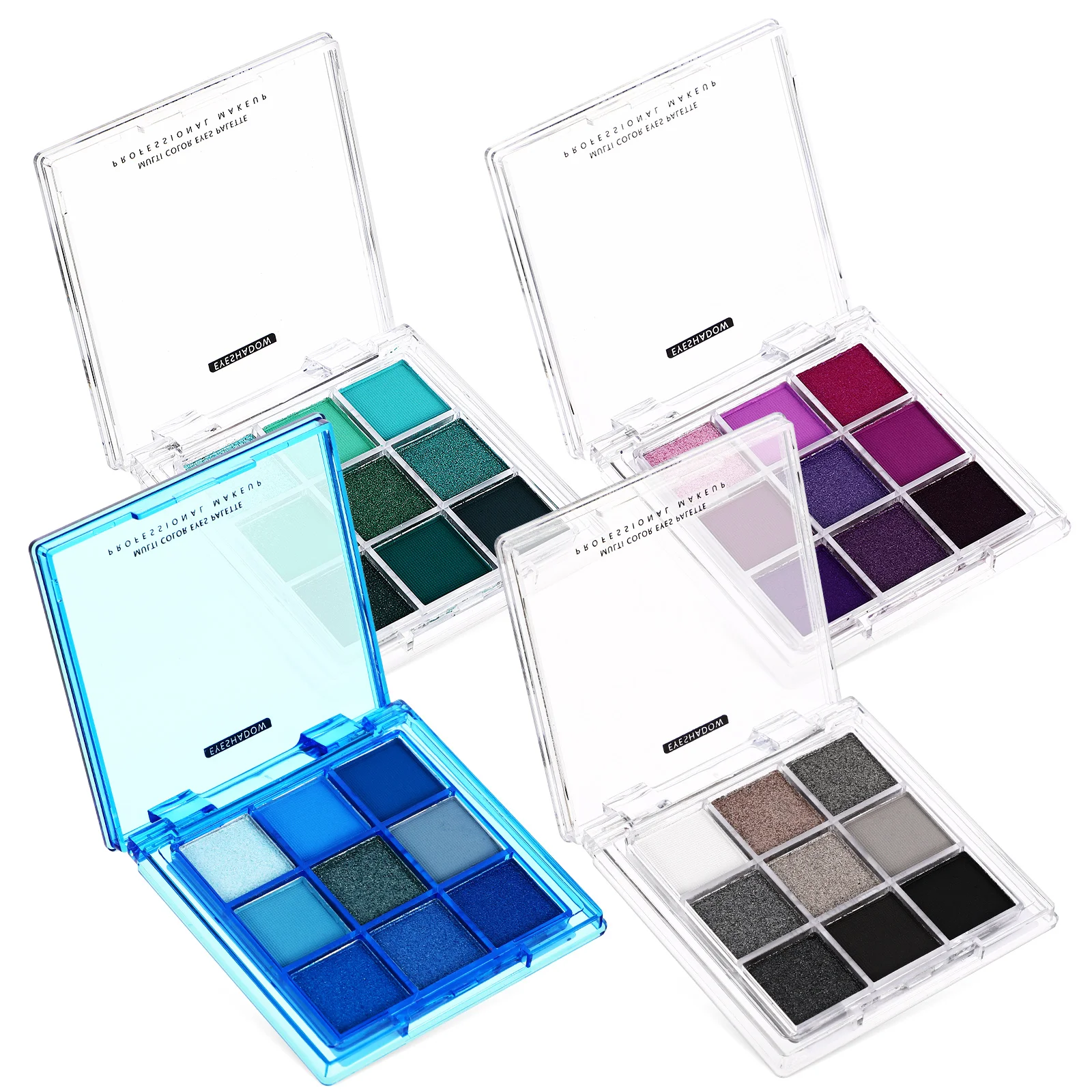 

4 Pcs Eyeshadow Palette Sets Rich Colors Lasting Portable for Women Travel Eye Shadow Glitter Matte Shimmer