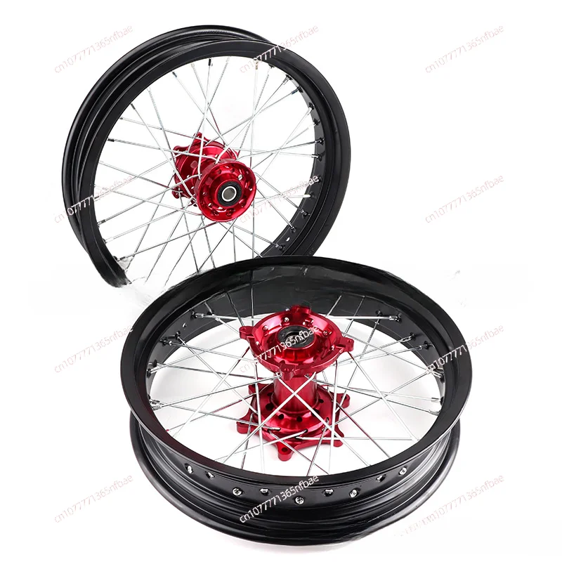 Off-road Motorcycle Modification Accessories CNC Wheel Hub Wheel Set Steel Rim for CRF125/250 /450R/X Steel Rim