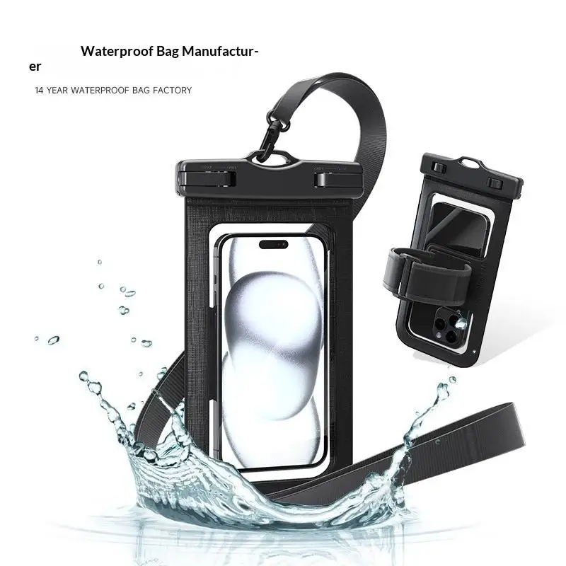 

Universal Waterproof Phone Pouch, Full Screen Touch Sensitive, Neck Hanging Design for Swimming Rafting Diving Outdoor Use
