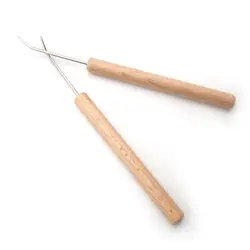 2Pcs/Set Wooden Knitting Loom Hook Weaving Crafts Making Hat Blankets Scarves Tool Accessories