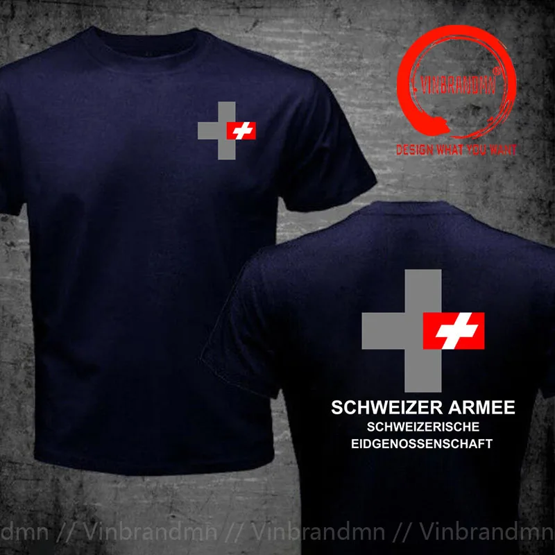 Army Swiss Confederation Switzerland CHE CH Confoederatio Helvetica T Shirt Men Tactical Military T-Shirt Casual Business TShirt