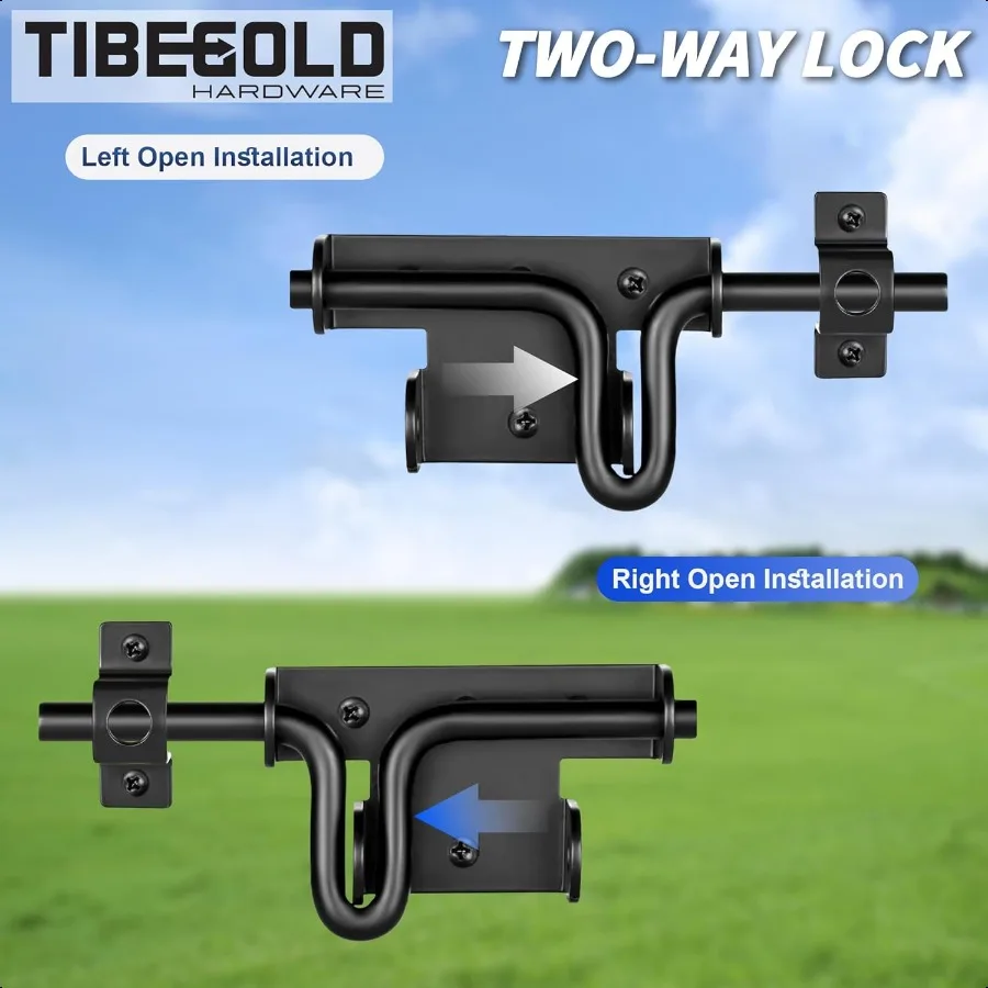 مزلاج بوابة بولت منزلق مع فتحة قفل سياج عالي التحمل مزلاج بوابة مسمار منزلق للسياج الخشبي مزلاج منزلق للأبواب الخارجية f #4