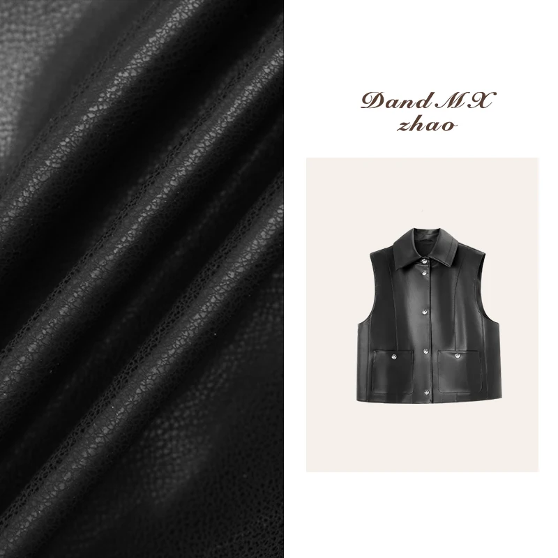 

DMX High-Rise Svel Collared Uncoated Vest Nana Advanced Wax Sensation 79005 Women's PU Leather Jaet Commute Sle