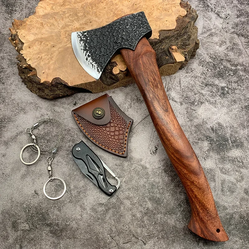 

Chopping firewood artifact, home camping, mountain cutting, wood cutting hand axe, hand forged axe, high hardness, multifunction