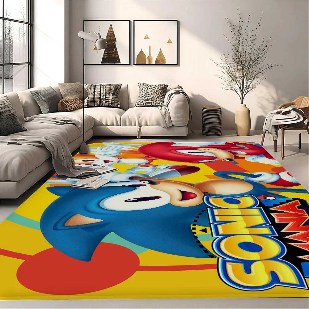 Soft S-SONIC Floor Mat Cheaper Anti-slip Modern Living Room Balcony Printed Bedside Mats