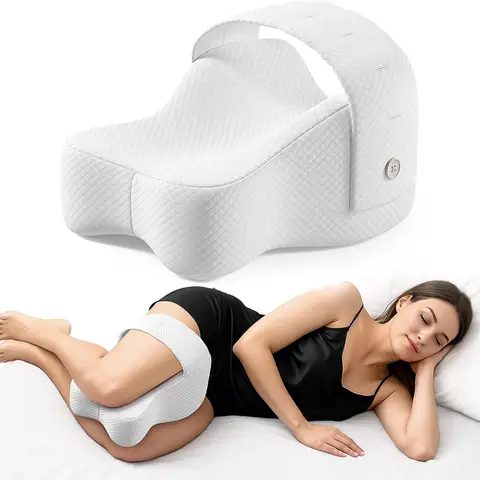 Memory Foam Knee Pillow Orthopaedic Leg Pillow Sleeping Orthopedic Sciatica Back Hip Joint for Pain Relief Thigh Leg Pad