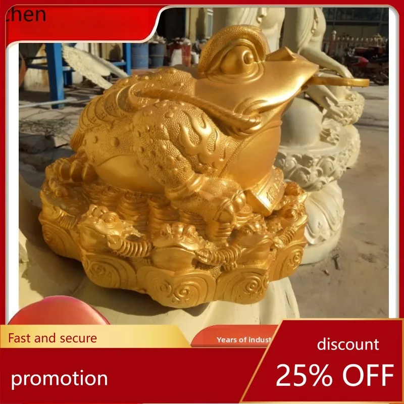 

CZ античный стиль открытие китайская золотая жаба подарок бронзовая литая скульптура животное бронзовый орнамент