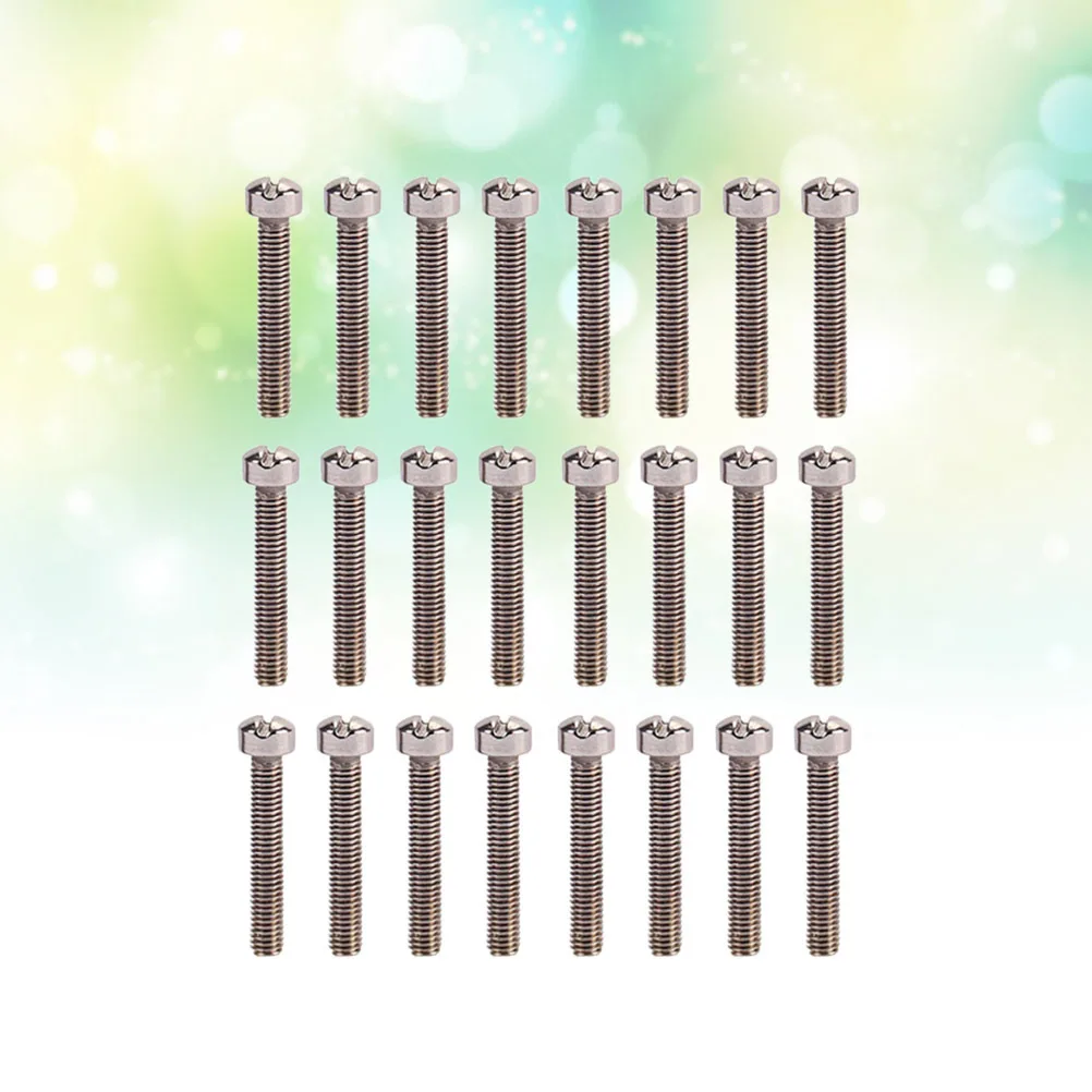 

24pcs Y07 Humbucker Double Coils Pickup Mounting Screws for Electric Guitar Replacement Parts (Silver)